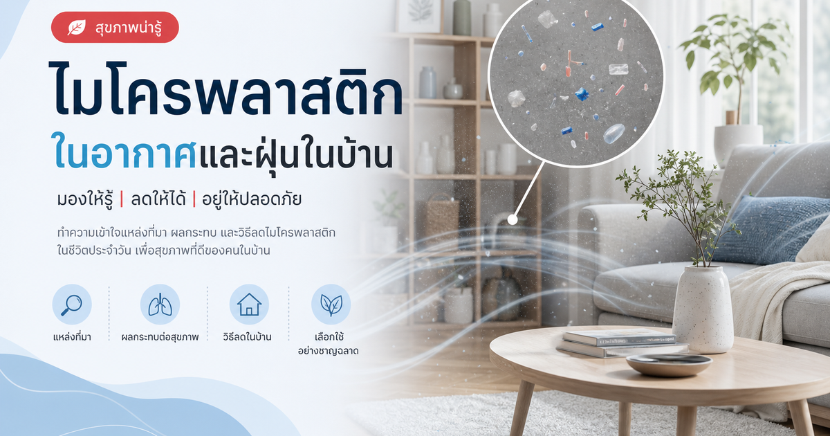 ไมโครพลาสติกในอากาศและฝุ่นในบ้าน: ลดการรับสัมผัสได้อย่างไร