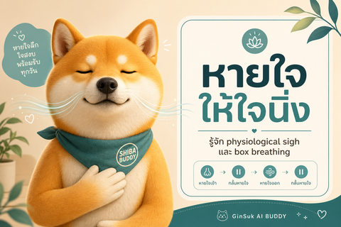 หายใจให้ใจนิ่ง — physiological sigh และ box breathing